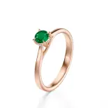 Pierścionek z różowego złota ze szmaragdem AJPZ_100